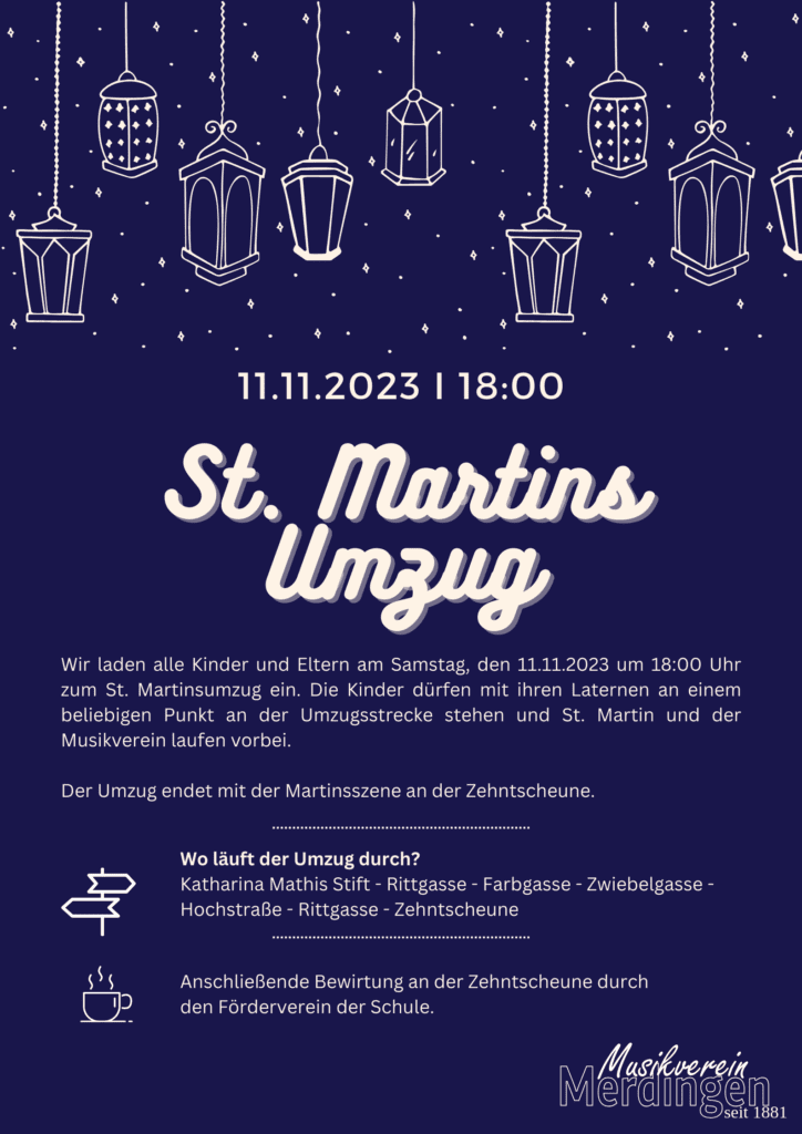 Einladung St Martins Umzug 2023